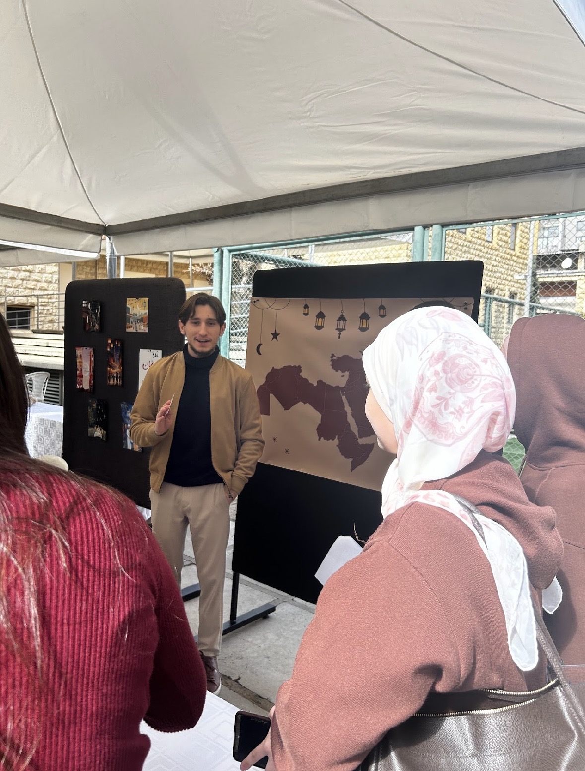 Students visiting the Ramadan booth